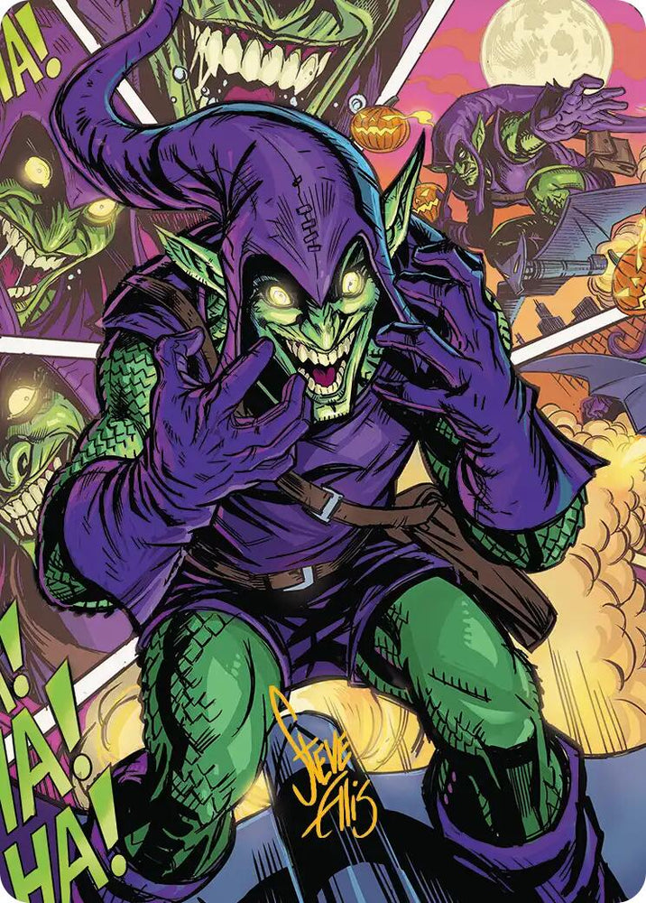 Green Goblin Art Card (49/54) (Gold-Stamped Signature) [Marvel's Spider-Man Art Series] Magic: The Gathering