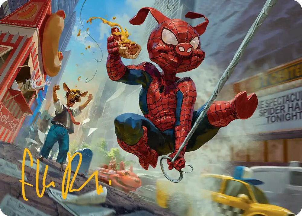 Spider-Ham, Peter Porker Art Card (Gold-Stamped Signature) [Marvel's Spider-Man Art Series] Magic: The Gathering