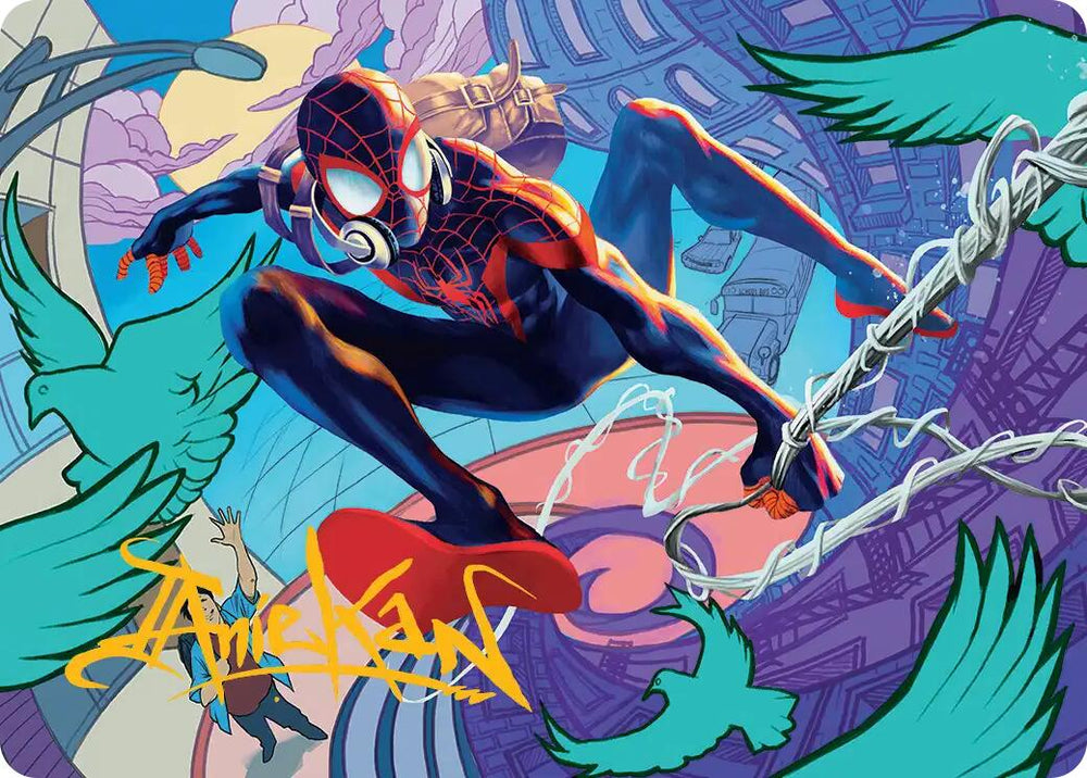 Spider-Man, Brooklyn Visionary Art Card (Gold-Stamped Signature) [Marvel's Spider-Man Art Series] Magic: The Gathering