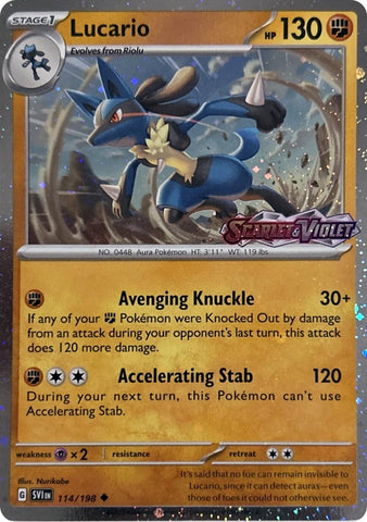 Lucario (114/198) (Scarely & Violet Stamp) [Miscellaneous Cards] Pokémon