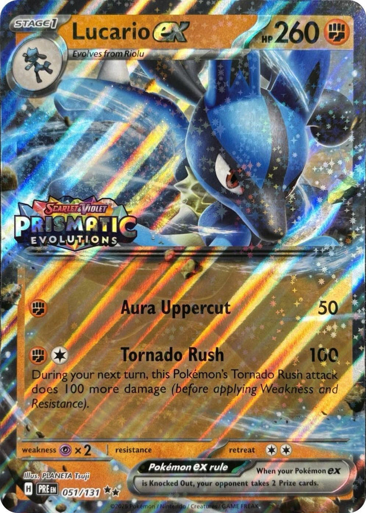 Lucario ex (051/131) (Prismatic Evolutions Stamp) [Miscellaneous Cards] Pokémon