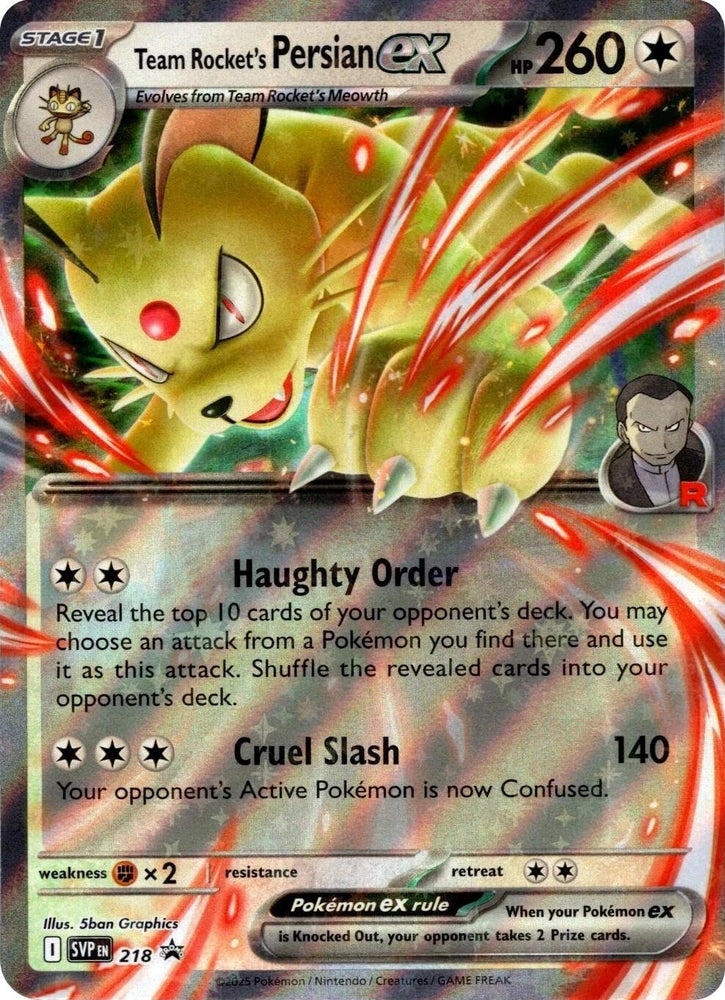 Team Rocket's Persian ex (218) [Scarlet & Violet: Black Star Promos] Pokémon