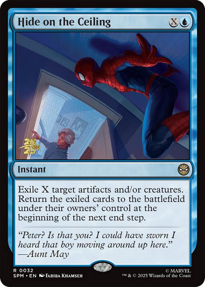 Hide on the Ceiling [Marvel's Spider-Man Prerelease Promos] Magic: The Gathering