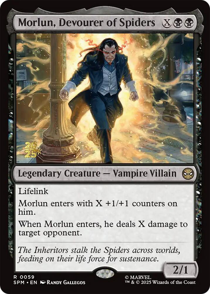 Morlun, Devourer of Spiders [Marvel's Spider-Man Prerelease Promos] Magic: The Gathering