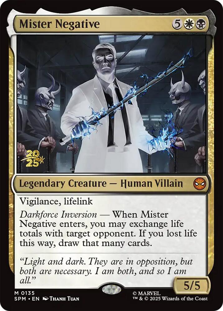 Mister Negative [Marvel's Spider-Man Prerelease Promos] Magic: The Gathering