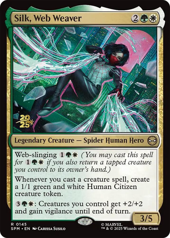 Silk, Web Weaver [Marvel's Spider-Man Prerelease Promos] Magic: The Gathering