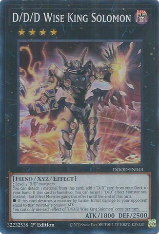 D/D/D Wise King Solomon [DOOD-EN043] Super Rare
