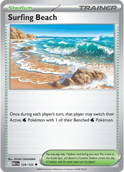 Surfing Beach (129/132) [Mega Evolution: Base Set] Pokémon