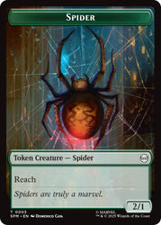 Spider // Food Double-Sided Token [Marvel's Spider-Man Tokens] Magic: The Gathering