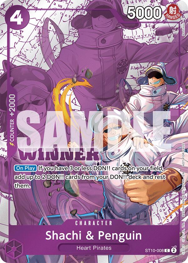 Shachi & Penguin (Winner Pack 2025 Vol. 4) [One Piece Promotion Cards] Bandai