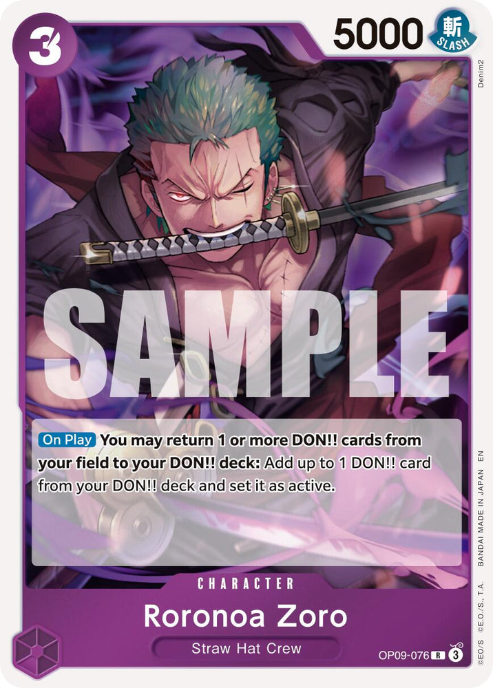 Roronoa Zoro (OP09-076) [Premium Booster -The Best- Vol. 2] Bandai