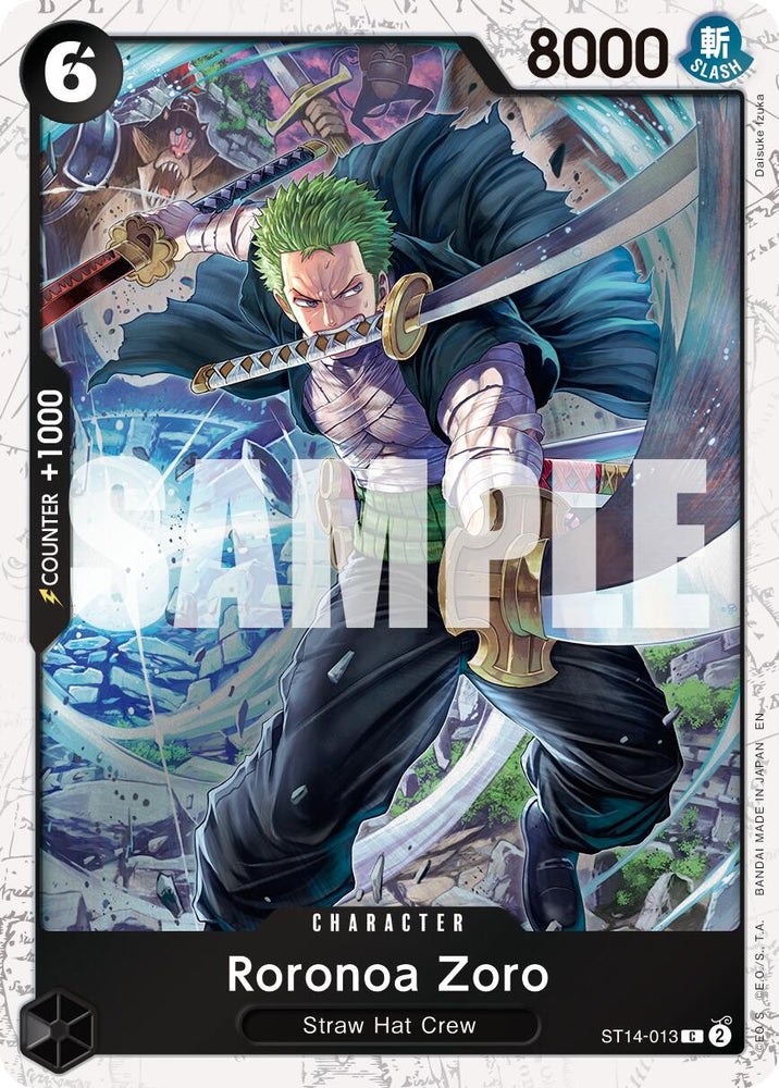 Roronoa Zoro (ST14-013) (Pirate Foil) [Premium Booster -The Best- Vol. 2] Bandai