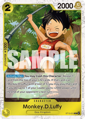 Monkey.D.Luffy (ST13-014) (Pirate Foil) [Premium Booster -The Best- Vol. 2] Bandai