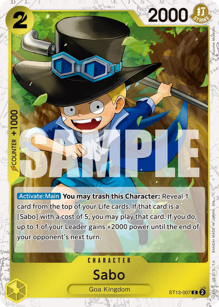 Sabo (ST13-007) (Pirate Foil) [Premium Booster -The Best- Vol. 2] Bandai