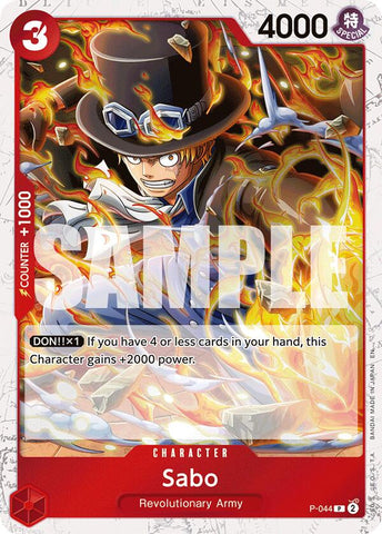 Sabo (P-044) (Pirate Foil) [Premium Booster -The Best- Vol. 2] Bandai