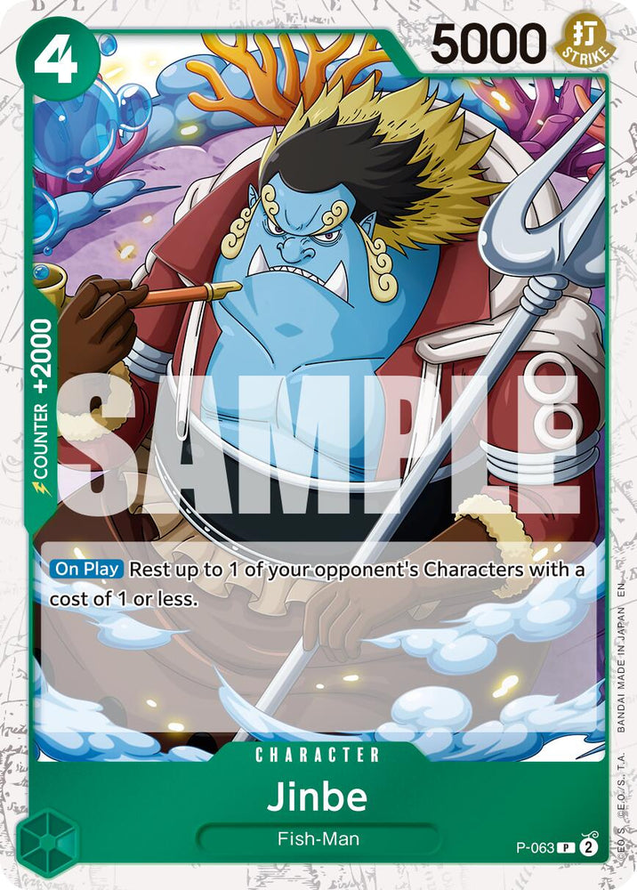 Jinbe (P-063) (Pirate Foil) [Premium Booster -The Best- Vol. 2] Bandai