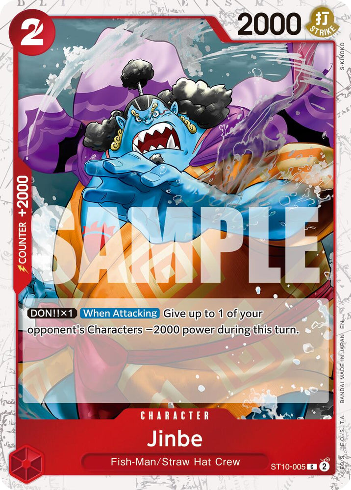 Jinbe (ST10-005) (Pirate Foil) [Premium Booster -The Best- Vol. 2] Bandai