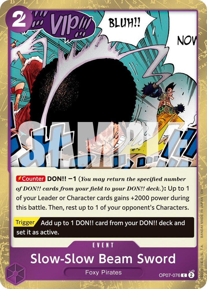 Slow-Slow Beam Sword (Pirate Foil) [Premium Booster -The Best- Vol. 2] Bandai