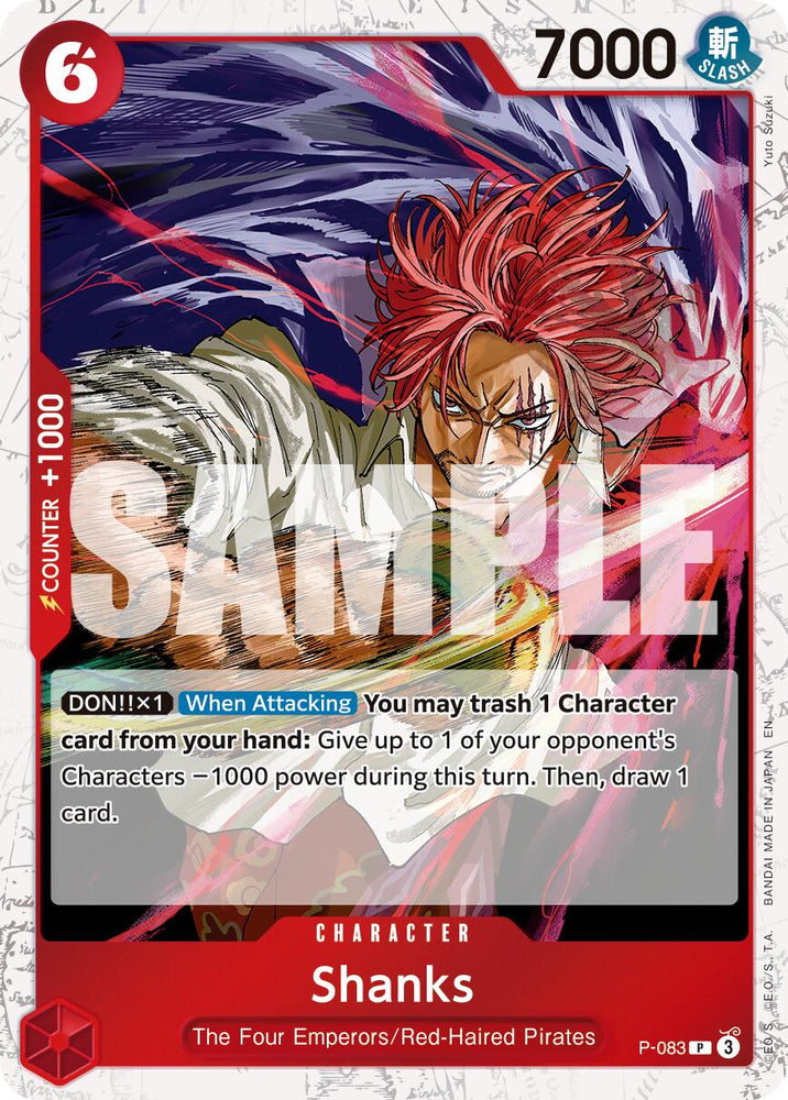 Shanks (P-083) (Pirate Foil) [Premium Booster -The Best- Vol. 2] Bandai