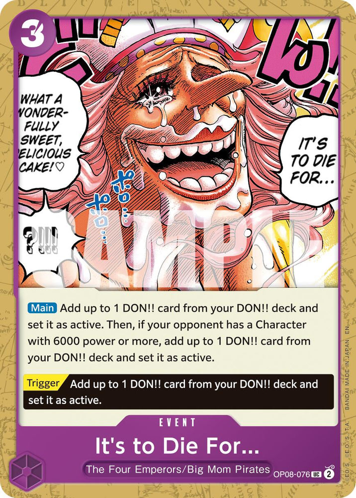 It's to Die For (Reprint) [Premium Booster -The Best- Vol. 2] Bandai