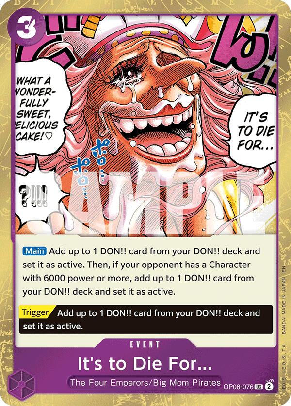 It's to Die For (Pirate Foil) [Premium Booster -The Best- Vol. 2] Bandai