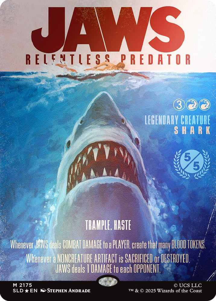 Jaws, Relentless Predator (Rainbow Foil) [Secret Lair Drop Series] Magic: The Gathering