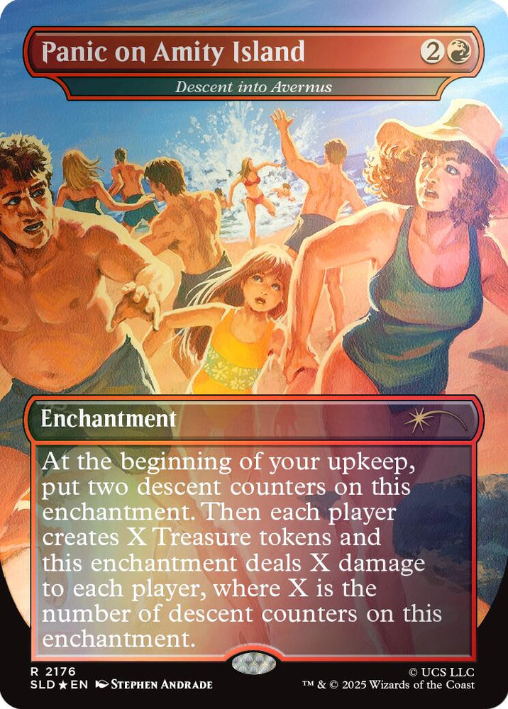 Panic on Amity Island - Descent into Avernus (Rainbow Foil) [Secret Lair Drop Series] Magic: The Gathering