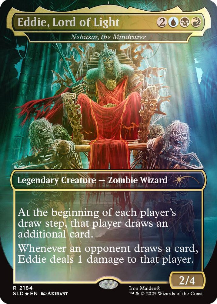 Eddie, Lord of Light - Nekusar, the Mindrazer (Rainbow Foil) [Secret Lair Drop Series] Magic: The Gathering