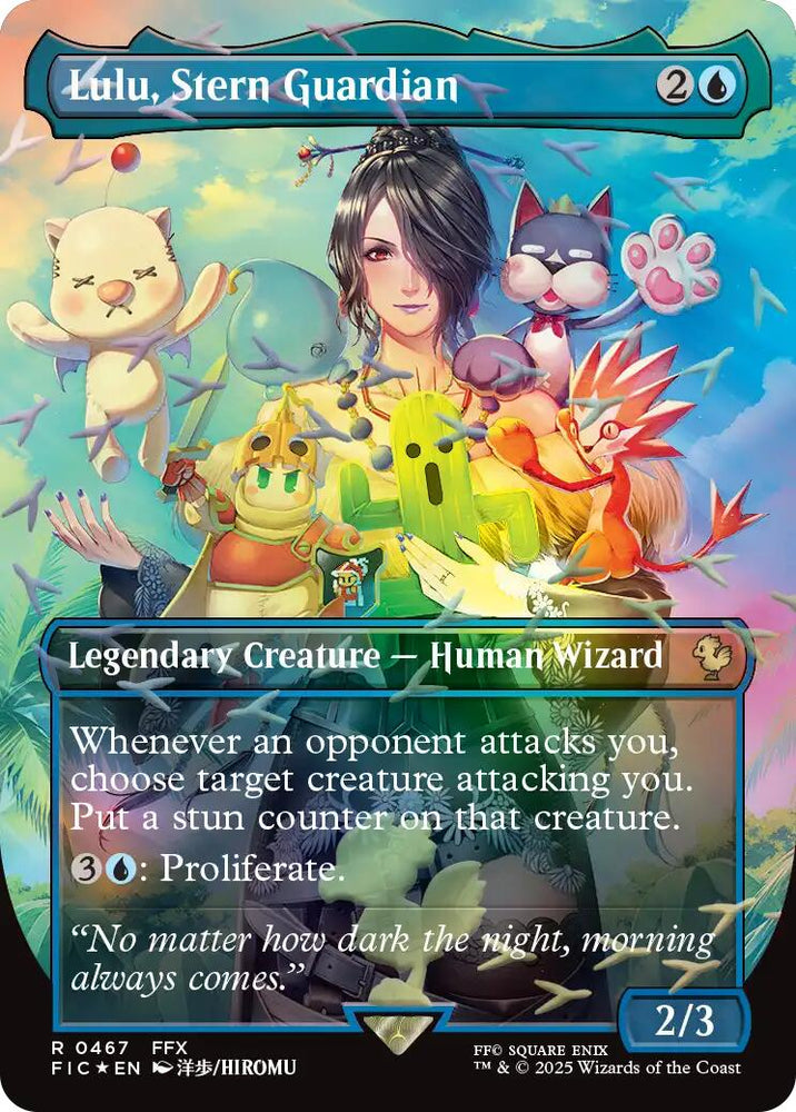 Lulu, Stern Guardian (Borderless) (Chocobo Track Foil) [FINAL FANTASY Commander] Magic: The Gathering
