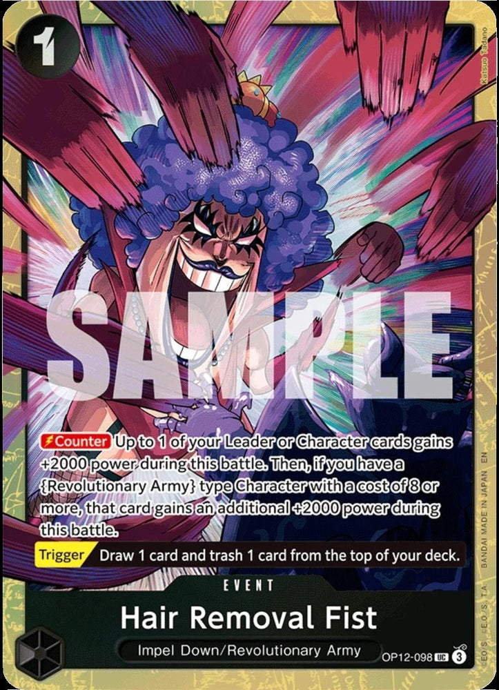 Hair Removal Fist [One Piece Promotion Cards] Bandai