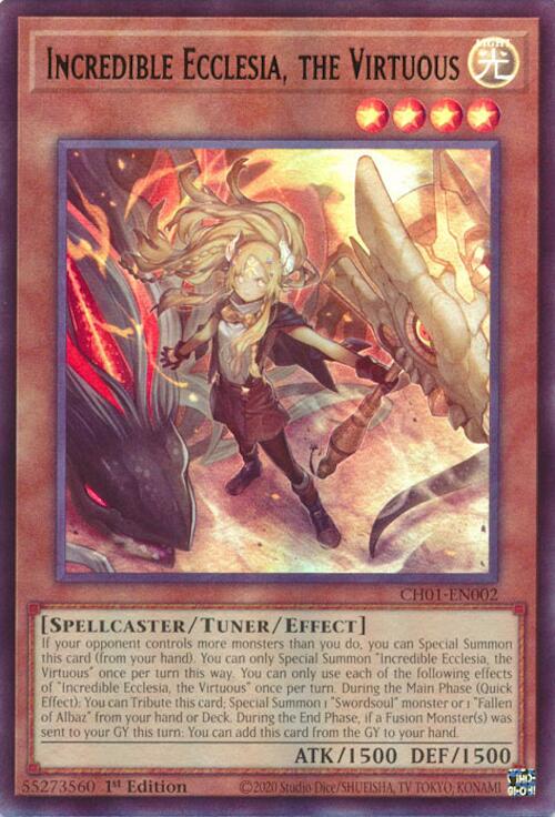 Incredible Ecclesia, the Virtuous [CH01-EN002] Ultra Rare Yu-Gi-Oh!