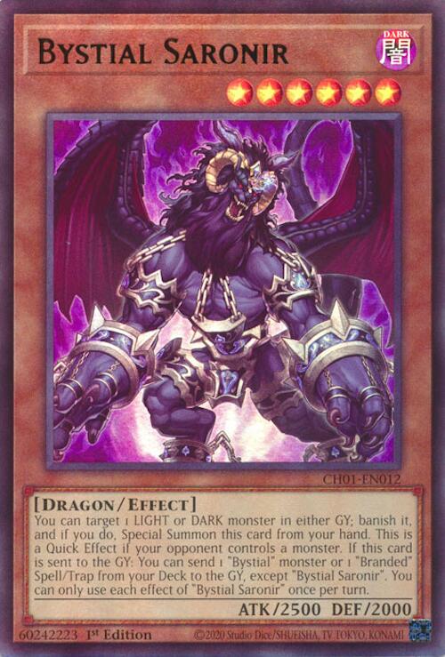 Bystial Saronir [CH01-EN012] Ultra Rare Yu-Gi-Oh!