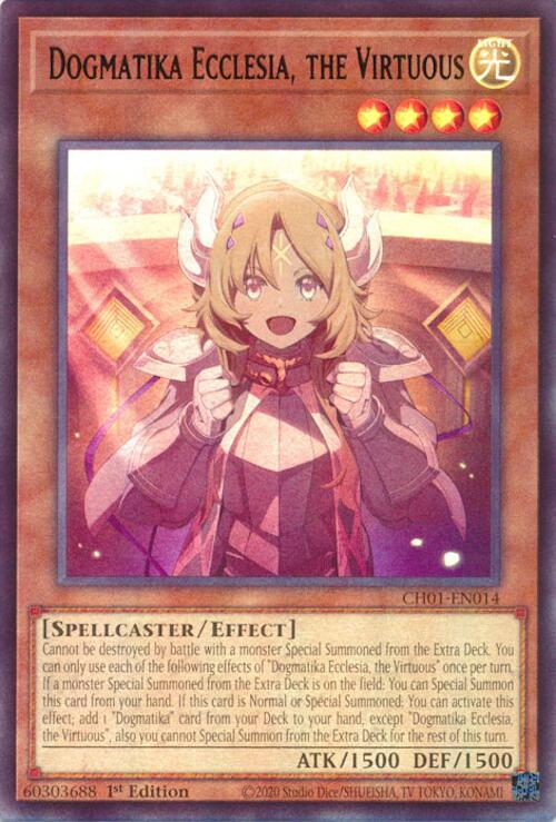 Dogmatika Ecclesia, the Virtuous [CH01-EN014] Ultra Rare Yu-Gi-Oh!