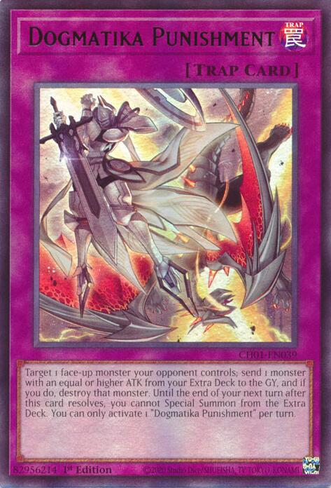 Dogmatika Punishment [CH01-EN039] Ultra Rare Yu-Gi-Oh!