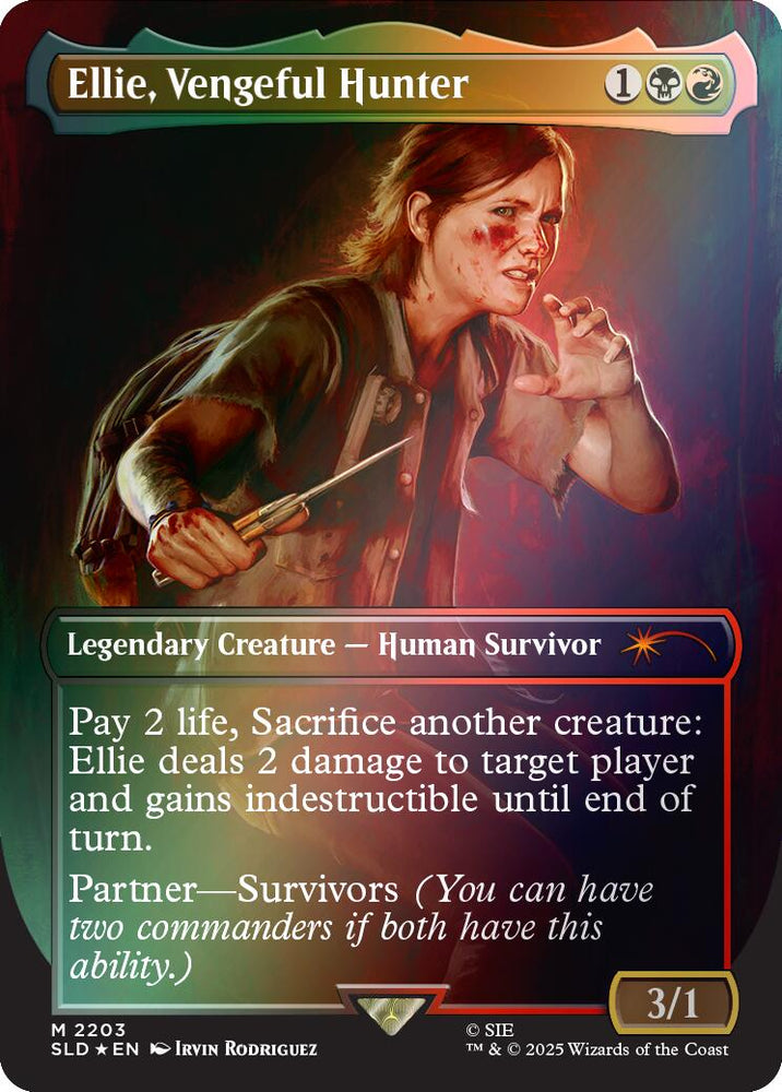 Ellie, Vengeful Hunter (Rainbow Foil) [Secret Lair Drop Series] Magic: The Gathering