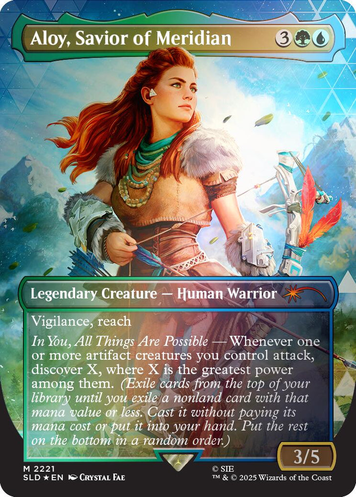 Aloy, Savior of Meridian (Rainbow Foil) [Secret Lair Drop Series] Magic: The Gathering