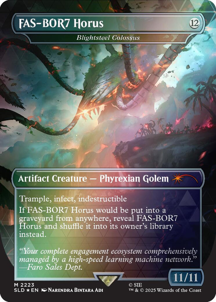 FAS-BOR7 Horus - Blightsteel Colossus (Rainbow Foil) [Secret Lair Drop Series] Magic: The Gathering