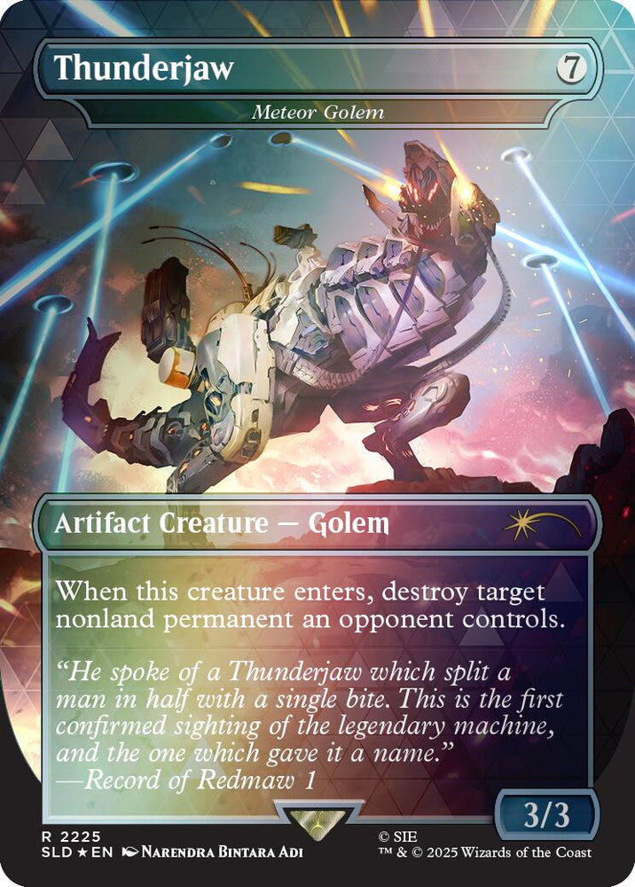 Thunderjaw - Meteor Golem (Rainbow Foil) [Secret Lair Drop Series] Magic: The Gathering