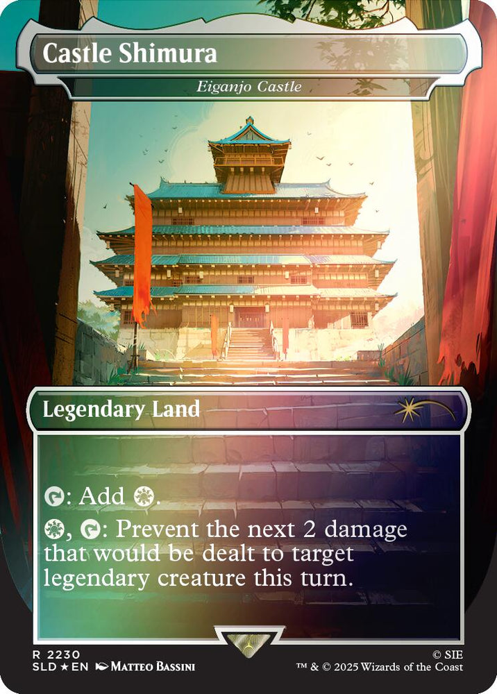 Castle Shimura - Eiganjo Castle (Rainbow Foil) [Secret Lair Drop Series] Magic: The Gathering