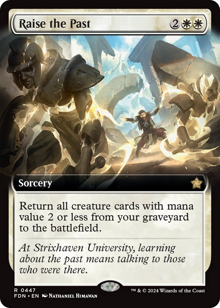 Raise the Past (Extended Art) [Foundations] Magic: The Gathering
