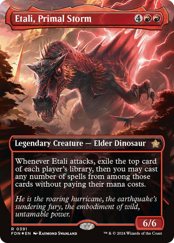 Etali, Primal Storm (Borderless) (Mana Foil) [Foundations] Magic: The Gathering