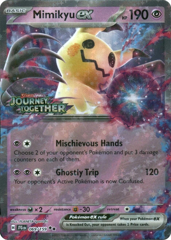 Mimikyu ex (069/159) (Journey Together Stamped) [Miscellaneous Cards] Pokémon