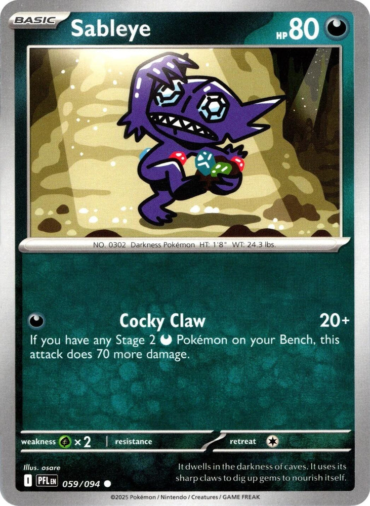 Sableye (059/094) [Mega Evolution: Phantasmal Flames] Pokémon
