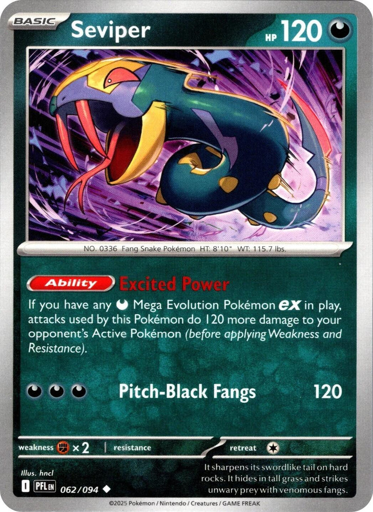 Seviper (062/094) [Mega Evolution: Phantasmal Flames] Pokémon