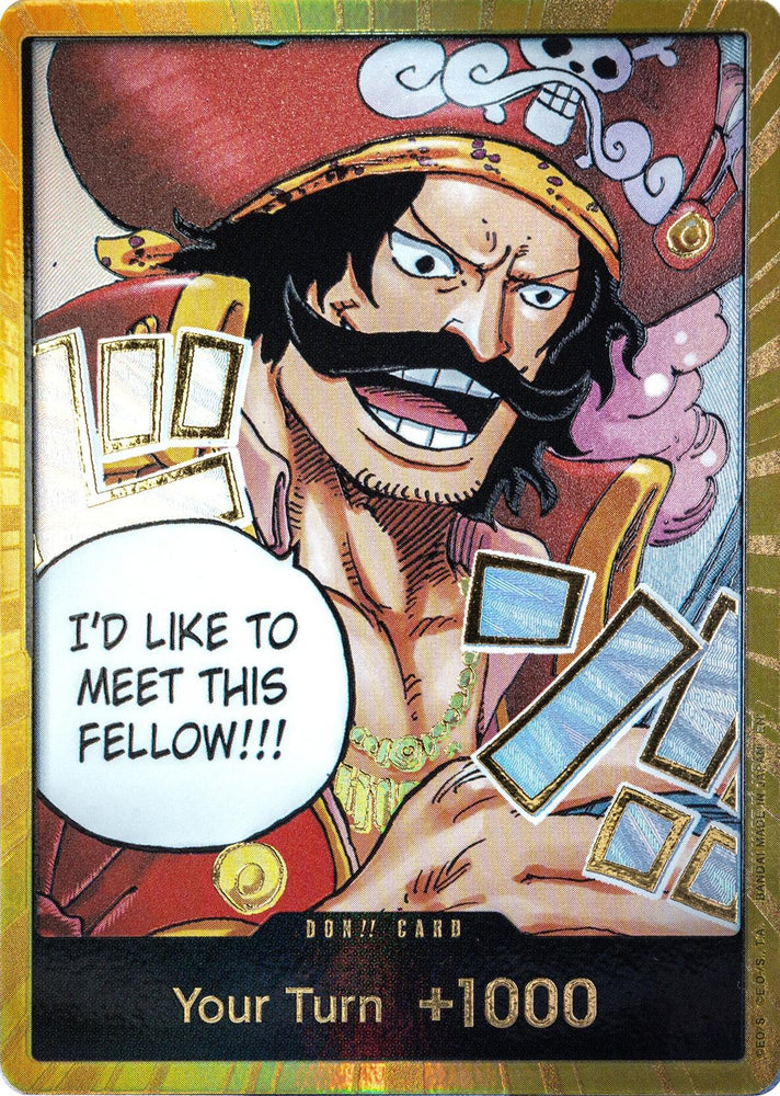 DON!! Card (Gol.D.Roger) (Gold) [Carrying On His Will] Bandai