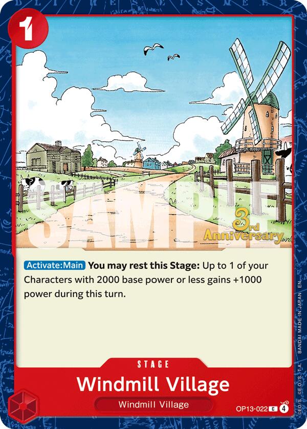 Windmill Village [Carrying On His Will: 3rd Anniversary Tournament Cards] Bandai