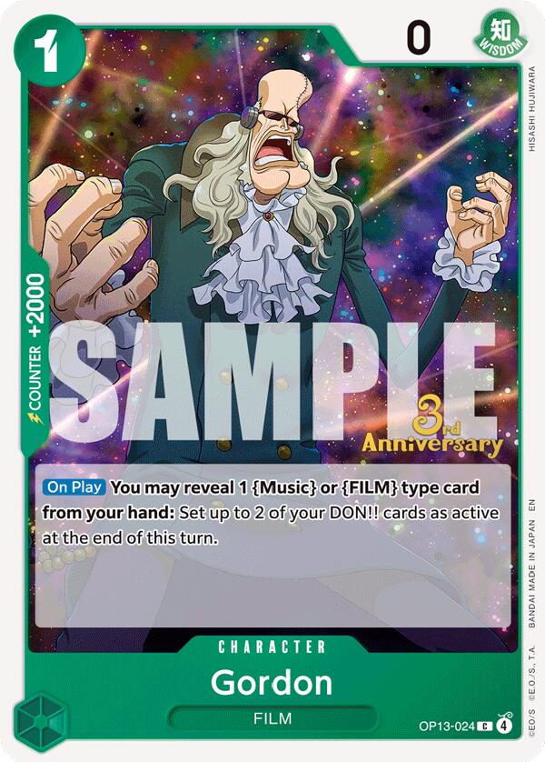 Gordon [Carrying On His Will: 3rd Anniversary Tournament Cards] Bandai