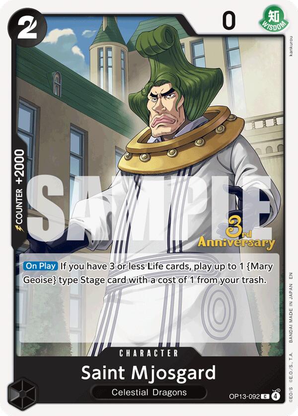 Saint Mjosgard [Carrying On His Will: 3rd Anniversary Tournament Cards] Bandai