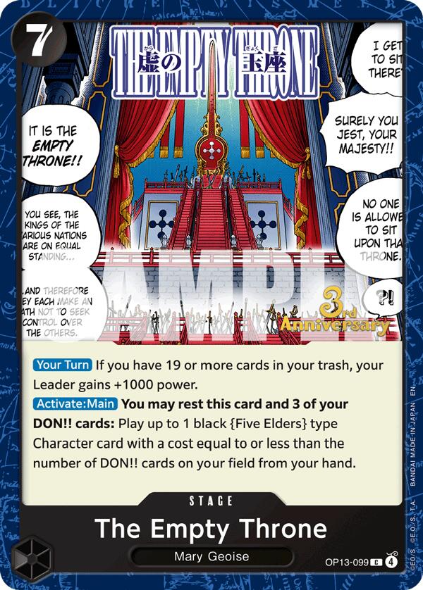 The Empty Throne [Carrying On His Will: 3rd Anniversary Tournament Cards] Bandai