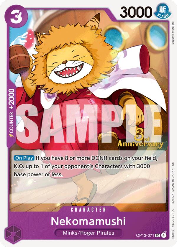 Nekomamushi [Carrying On His Will: 3rd Anniversary Tournament Cards] Bandai